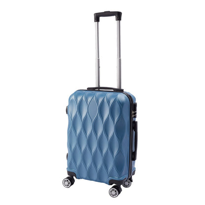 Hardshell Carry-On Suitcase 20 Inch with 360° Spinner Wheels – Lightweight Durable Rolling Travel Luggage, Stylish Wave Pattern Cabin Case for Business Trips & Weekend Getaways, Men & Women