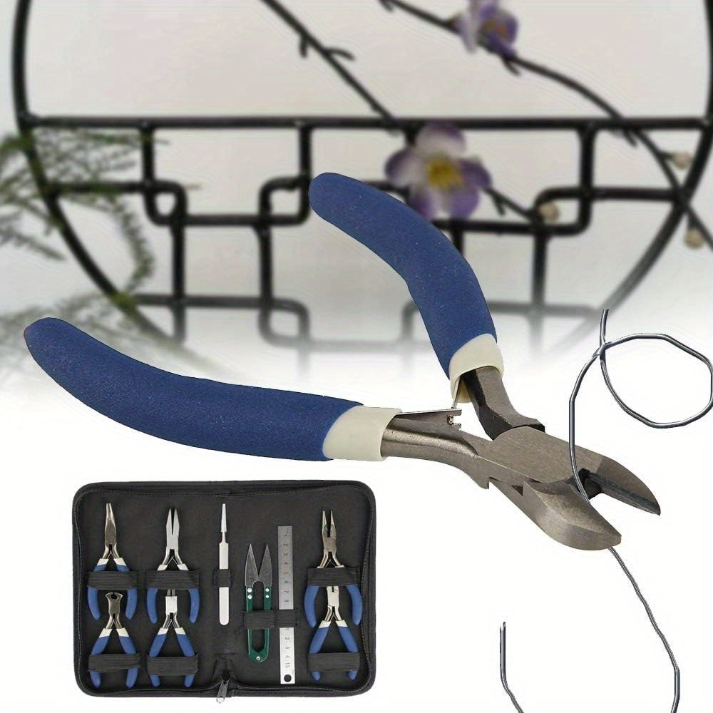 9Pcs Jewellery Pliers Set Jewellery Tool Set Pliers Tool Set Making Tools Chain Nose Pliers Wire Cutter Jewelry Pliers Craft Tools for Beading Jewelry Necklace Making