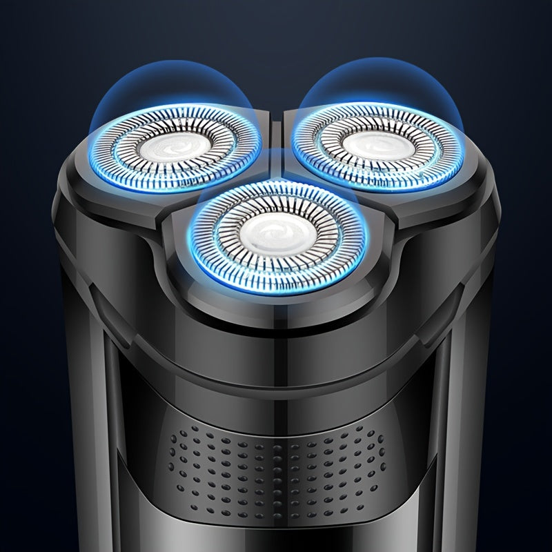 Men'S Electric Razor, Dry And Wet Men'S Electric Shaver, USB Rechargeable Rotary Shaving Machine, Holiday Gift for Him, Father'S Day Gift