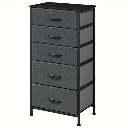 1 Vertical File Cabinet with Five Drawers, a Multifunctional Storage Unit That Can Serve As a Side Cabinet Or a Chest of Drawers, Suitable for Offices, Studies, And Living Rooms, Featuring a Metal Frame And Wooden Design, Office Furniture, Chest Of Drawer