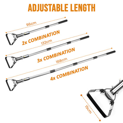 Long-Handled Oscillating Hoe | Adjustable Head Stirrup Hoe Weeder | Heavy-Duty Garden Tool for Weeding, Cultivating & Soil Loosening | Flexible & Durable Design for Easy Gardening Tool