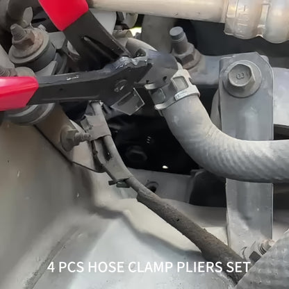 4pcs Set of Multifunctional Hose Clamp Pliers – Fuel Line Disconnection And Removal Tool Set for Car Maintenance, Suitable for Car And Truck Maintenance, Industrial And Home Repairs, Disassembly Tools, Fuel Water Pipe Maintenance