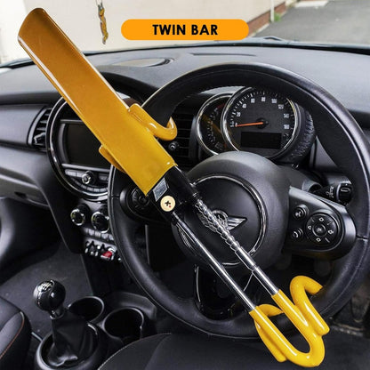 Heavy Duty Car Van Steering Wheel Lock High Security Anti Theft Twin Bar Hook