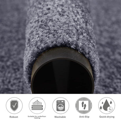Twist Design Doormat – PVC Surface, Rubber Backing, Easy-Clean