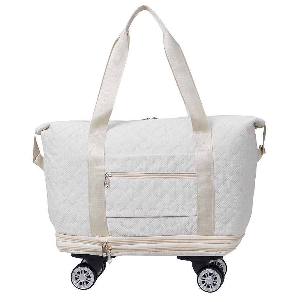 Travel Bag, Multifunctional Luggage Bag, Expandable Luggage Suitcase, Carry on Bag, Rolling Duffle Bag with Detachable Wheels, Travel Essentials Bag, Large Capacity with Zipper Closure, Ideal for Fitness, Yoga, and Everyday
