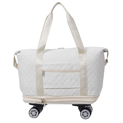 Travel Bag, Multifunctional Luggage Bag, Expandable Luggage Suitcase, Carry on Bag, Rolling Duffle Bag with Detachable Wheels, Travel Essentials Bag, Large Capacity with Zipper Closure, Ideal for Fitness, Yoga, and Everyday