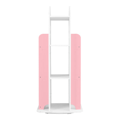 Kids Children Bookcase, Freestanding Rotating Small Bookshelf, Cute House Shaped Bookcase, Books Album Pictures Display Rack, White, Blue, Pink, Lovely Room Decor, Home Decor Furniture, Surprised Birthday, Christmas Gifts for Kids