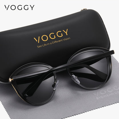 [sunglasses]VOGGY Retro Butterfly Polarized Sunglasses - UV Protection, Metal Frame for Men & Women - Perfect for Driving, Hiking, Cycling, Fishing, Travel & Parties, Gifts