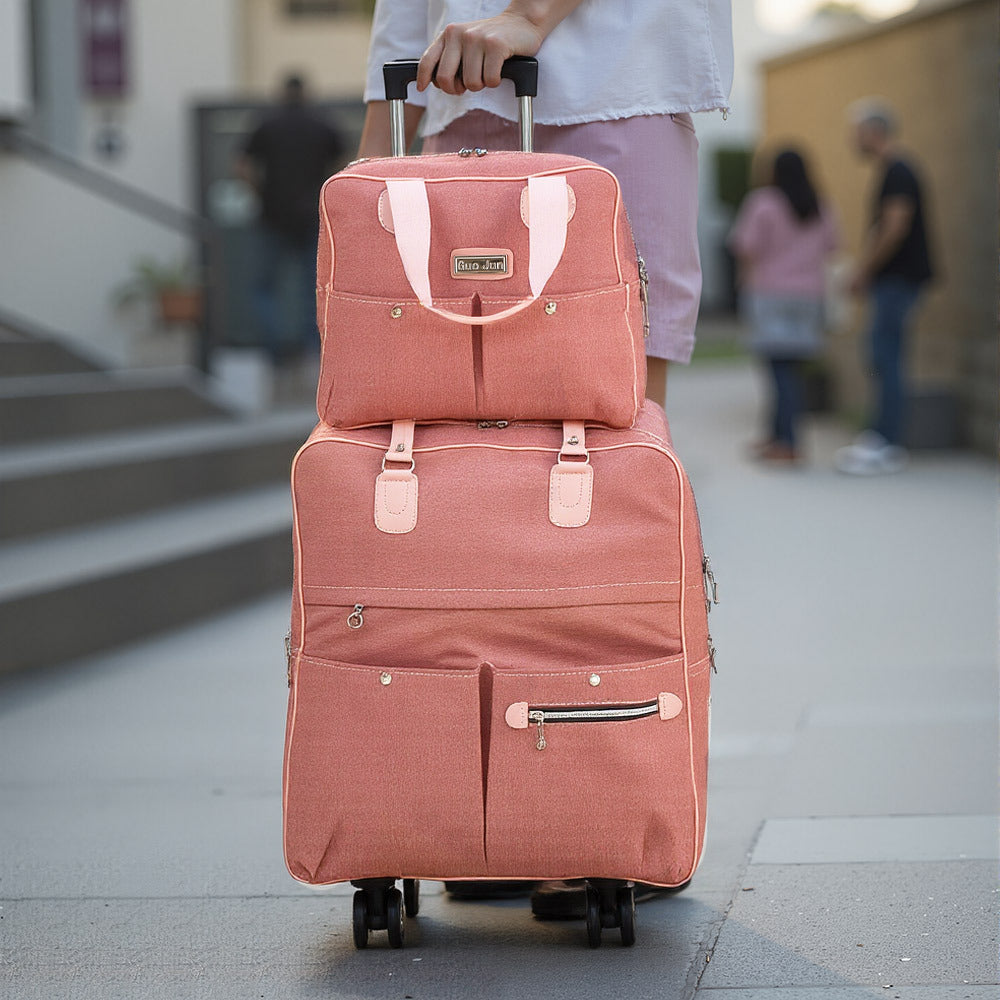 2 Piece Lightweight Rolling Luggage Set with Spinner Wheels, Suitcase Set, Spinner Luggage Set, Carry - on Suitcase and Matching Travel Bag for Business Trips, Versatile Luggage Solution for Vacation Getaways, Weekend Trips and Long - Distance Travel
