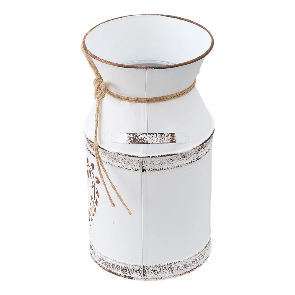 Rustic Metal Pitcher Vase with Heart Cut-Out Detail - construction detail 18