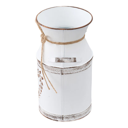 Rustic Metal Pitcher Vase with Heart Cut-Out Detail - construction detail 18