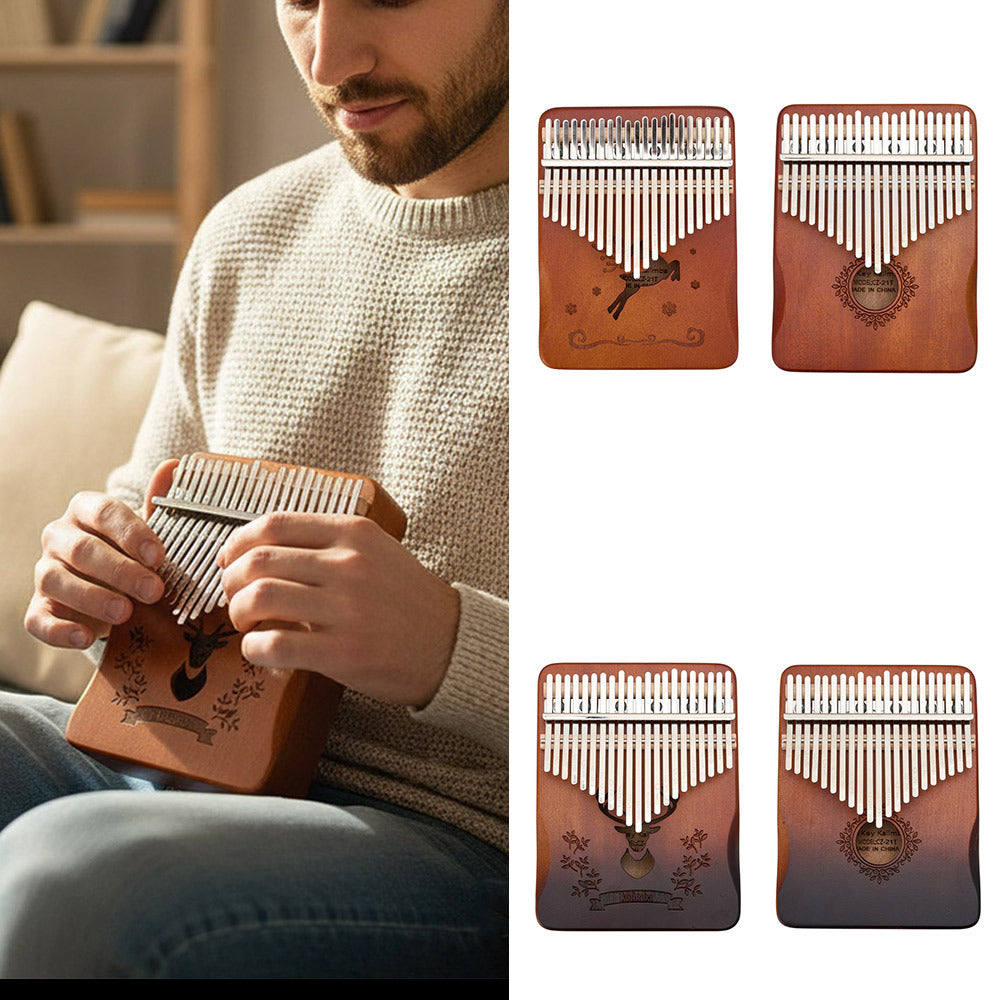 21 Keys Thumb Piano Kalimba with Tuning Hammer & Accessories - Portable Acoustic Musical Instrument for Beginners, Includes Storage Bag, Durable Wooden Construction, Perfect Holiday Gift, Musical Instruments, Anxiety & Stress Relief Instrument
