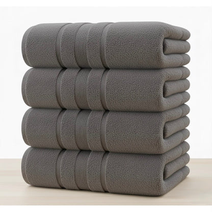 4X Bath Sheets 80x155CM Pure Cotton Big Size Large Bathroom Towels Set Quick Dry Soft Bath Towels