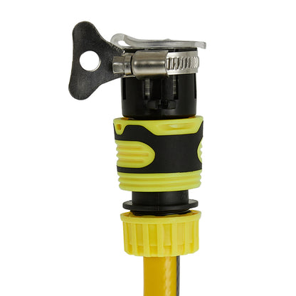 Complete Watering Kit/ Garden Hose Reel Trolley Portable With 20-50M Hose Pipe, Sprinkler Gun & Connector - Heavy Duty Watering System for Outdoor/Lawn/Car Wash (Yellow)