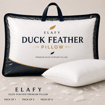 Duck Feather & Down Pillows Fluffy Filled Hotel Quality 100% Soft Luxury Microfiber Pack of 1or 2 & 4 From Local Warehouse