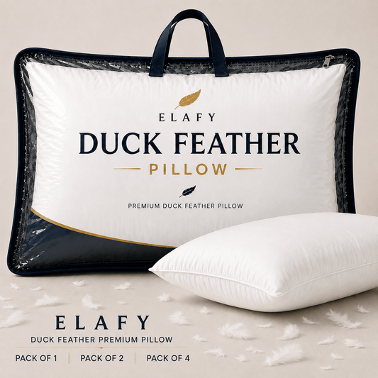 Duck Feather & Down Pillows Fluffy Filled Hotel Quality 100% Soft Luxury Microfiber Pack of 1or 2 & 4 From Local Warehouse