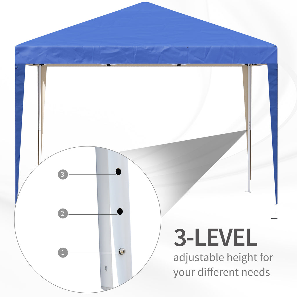 Pop Up Gazebo 3x3m Heavy Duty – Powder-Coated Steel Frame, Guy Ropes & Ground Stakes Included, Carrying Bag | Garden Party Tent & Marquee for BBQ, Wedding & Outdoor Events | White, Green or Grey