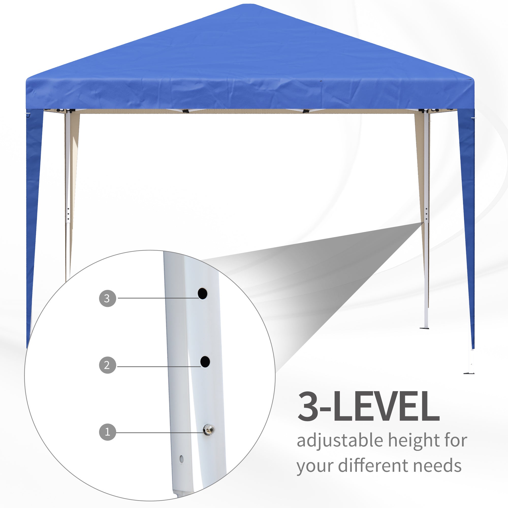 Pop Up Gazebo 3x3m Heavy Duty – Powder-Coated Steel Frame, Guy Ropes & Ground Stakes Included, Carrying Bag | Garden Party Tent & Marquee for BBQ, Wedding & Outdoor Events | White, Green or Grey