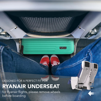 LUGG - Vacay 40cm Suitcase - 40x30x20cm without wheels - Ryanair Compatible - Underseat Size - Hard Shell ABS with Smooth 360° Wheels & Removable Wheels