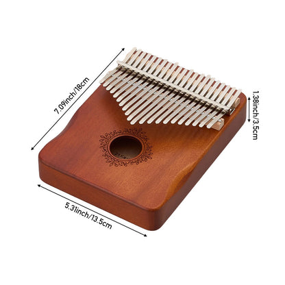 21 Keys Thumb Piano Kalimba with Tuning Hammer & Accessories - Portable Acoustic Musical Instrument for Beginners, Includes Storage Bag, Durable Wooden Construction, Perfect Holiday Gift, Musical Instruments, Anxiety & Stress Relief Instrument