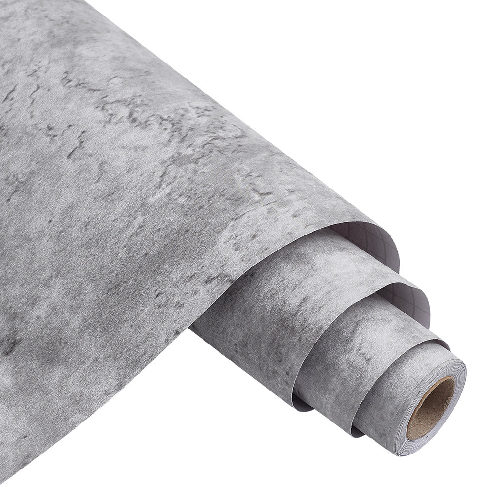 5mx60cm Grey Self Adhesive Wallpaper 60x500cm Concrete Effect Sticky Back Plastic Industrial Cement Vinyl Wrap Peel and Stick Kitchen Worktop Covering Sticky Back Plastic Furniture Sticker