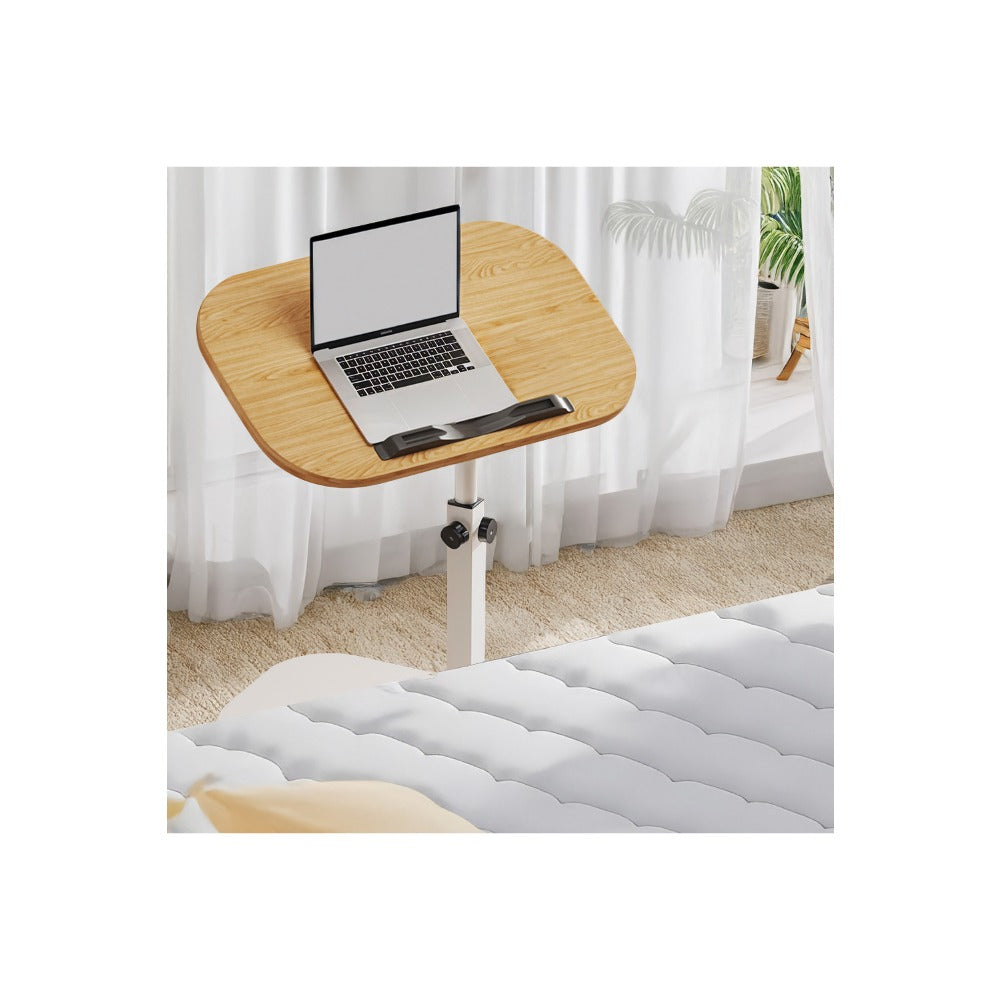 1 Piece Adjustable Bedroom Book and Computer Storage Table, Rotating Living Room Snack and Drink Shelves, Adjustable Height Shelf, Rotatable Bedroom Office Computer Shelf, Living Room Book Storage Shelf, Home Office Desk, Laptop Table, C-Shaped Bedroom Be
