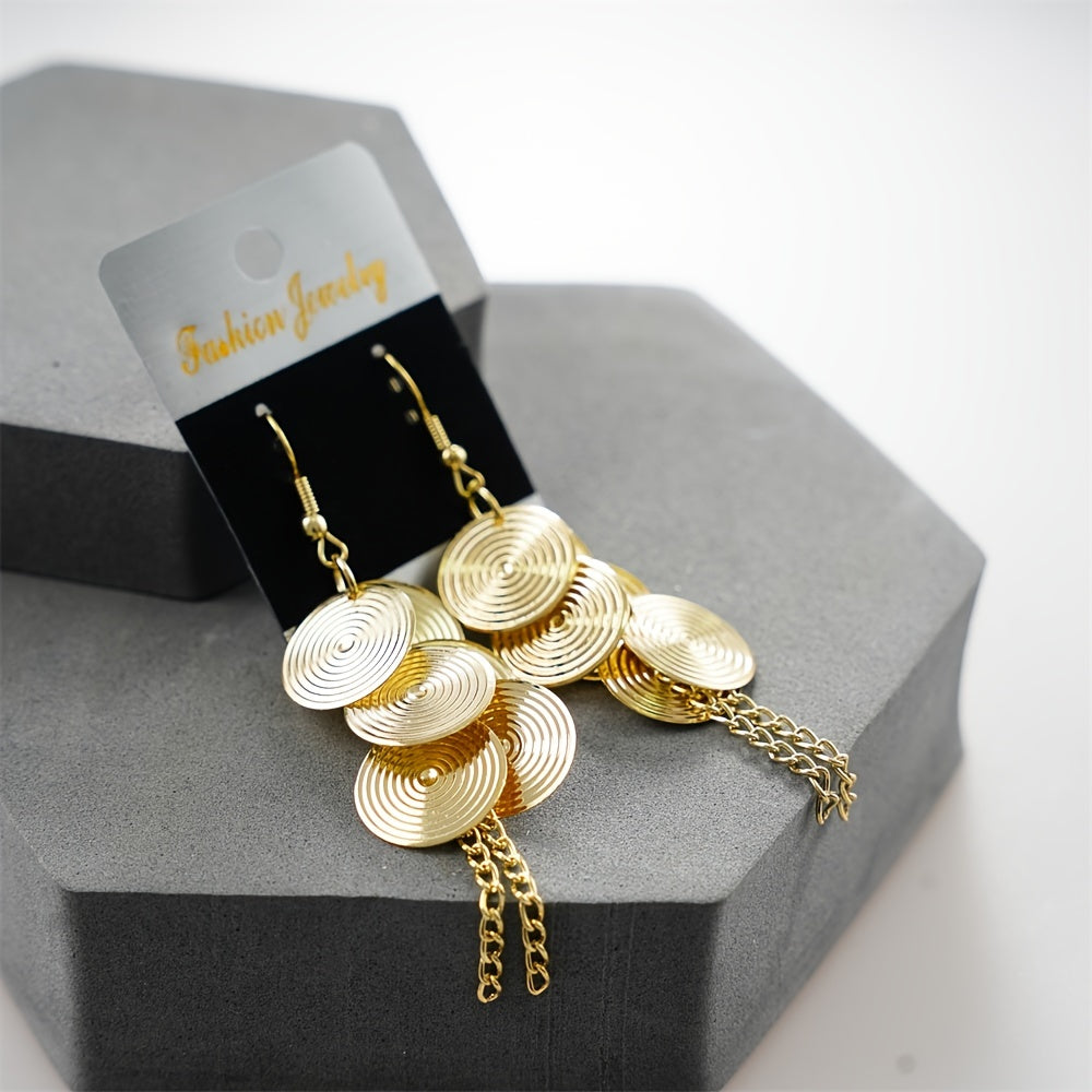 10Pairs/Lot Fashion Korean Lady Long Tassel Hook Earrings, European American Style Earrings Hollow Butterfly Leaf Earrings, Versatile Daily Party Gifts Random Style, Without Box