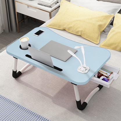 1pc Portable Laptop Desk with Cup Holder & Tablet Slot - Adjustable Bed Tray Table for Work/Eating, Foldable Sofa Desk for Living Room/Bedroom, 23.62×15.75×10.24inch