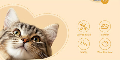 [Multi-Level Cat Tree] HZUANERI 180cm Multi-Level Cat Tree | 8 Scratching Posts, 3 Platforms, 2 Dens, Basket & Plush Balls - Durable Sisal Rope for Indoor Cats of All Sizes, Space-Saving Design for Climbing, Resting & Play, Cat Climbing Tower, Pet Activit
