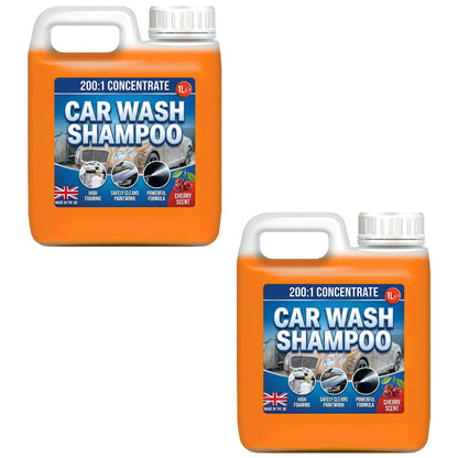 Cherry Scented Concentrated Car Wash Shampoo High Foaming Cleaning Soap Removes Road Dirt (1 Litre)