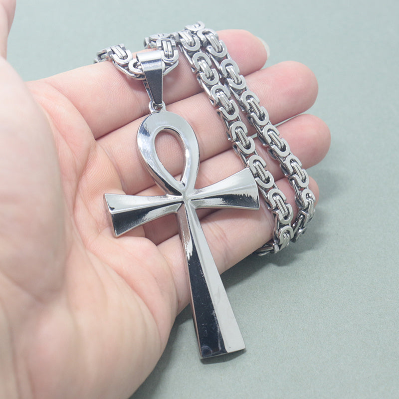 304L Stainless Steel Ankh Necklace Pendant