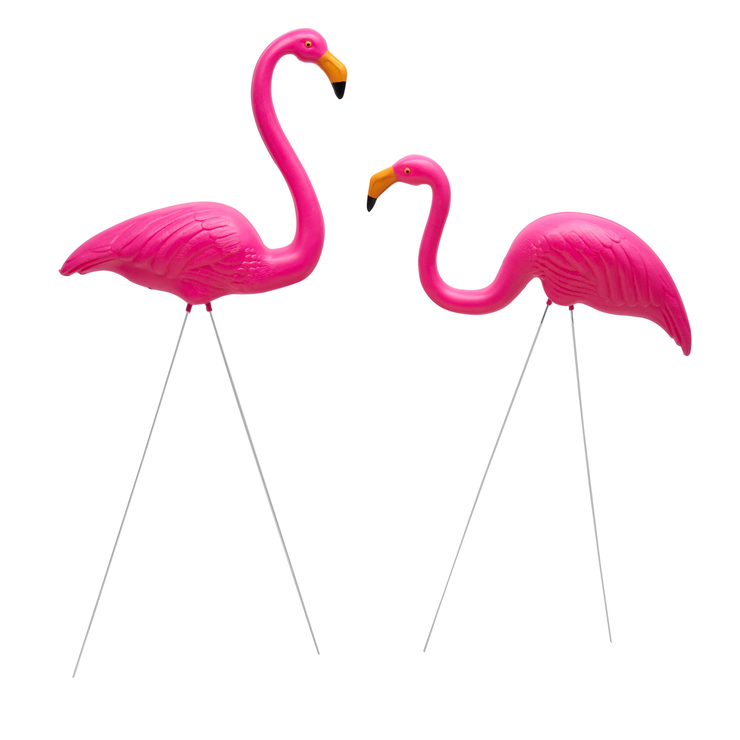 Pink Flamingo Garden Ornaments with Ground Spikes