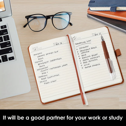 Set of 3 Compact Notebooks with a Pen, A6 Size Mini Notepad Suitable for Both Men And Women, Featuring a Hardback Cover And Pocket-Friendly Dimensions, Made with 100 GSM Thick Paper And Containing 408 Pages, Ideal for School Or Office Use