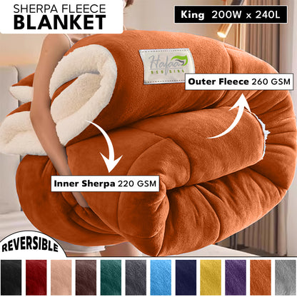 Soft Cozy Sherpa Blanket, Double-Sided Throw Blanket, Contemporary Design, Warm Throw for Couch, Bed, Office and Travel, Versatile All-Season, Perfect Holiday Gift