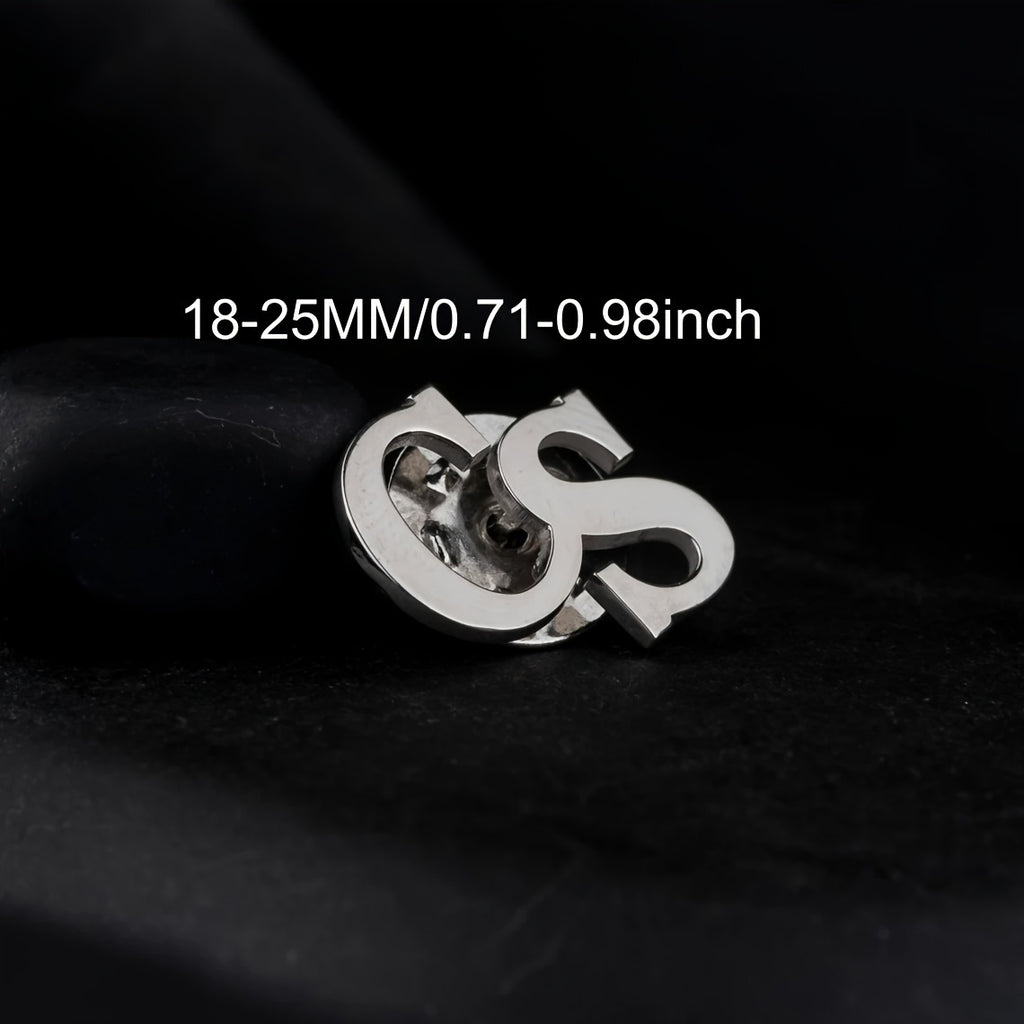 Personalised Double Initial Brooch - Silver or Gold Tone