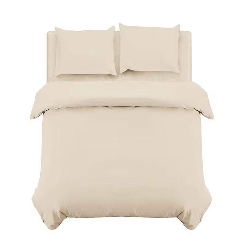 Divine Textiles-Plain Duvet Cover Bedding Set with Pillowcases – Soft & Smooth Everyday Bed Linen – Easy Care Comfortable Quilt Cover – Single Double King Super King Sizes Bedroom Set
