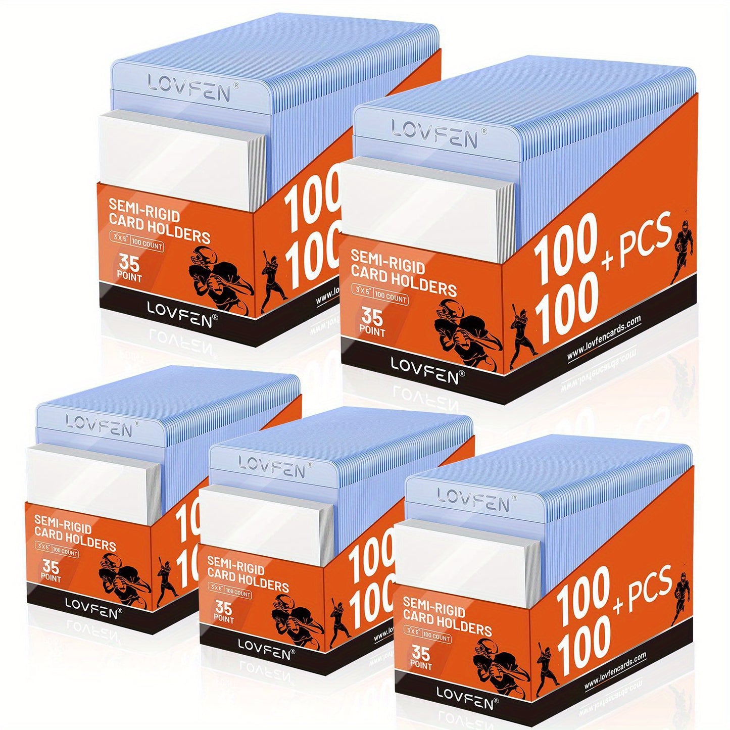 500 Semi-Rigid Card Protectors And 500 Sleeves for PSA, SGC, BGS, CSG Graded Cards, Ideal for Safeguarding Baseball Cards And Trading Card Collections
