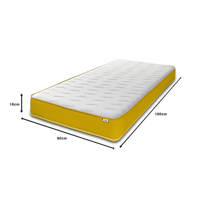 Hybrid Spring Mattress 18CM Deep Memory Foam Open Coil Kids Single Double King All Sizes UK Made BS7177