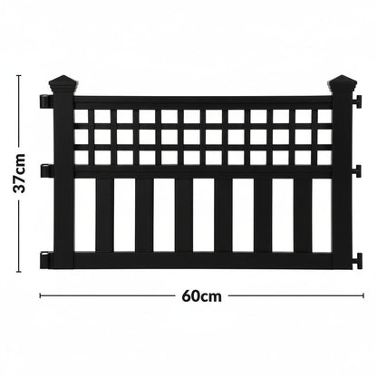 Taylor & Brown Pack of 4 Plastic Fence Panels Garden Path Lawn Edging Flower Plant Border Landscape Decorative Versatile Panels, 4 Panels, Total Length 240cm