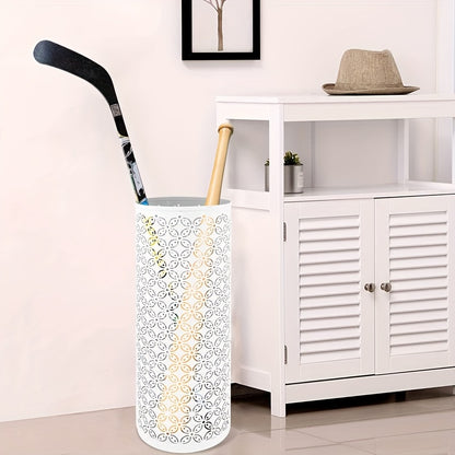 Metal Umbrella Holder Stand Home Storage Rack Rain Water Drip Tray Stick