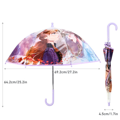 Disney Frozen Dome Umbrella for Kids Childrens Boys Girls Brolly with Safety Opening