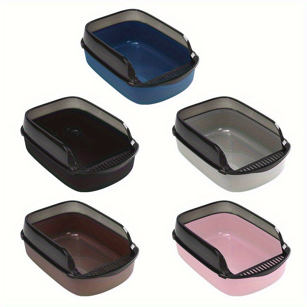Extra Large Open Cat Litter Tray High Sided Deep Jumbo Rim Pan Box Loo Toilet Large Open Cat Litter Tray High Sided Deep Jumbo Pan Box Loo Toilet Cat Centre Extra Large High-Sided Cat Litter Box - Semi-Enclosed Design with High Walls for Cats & Rabbits, E