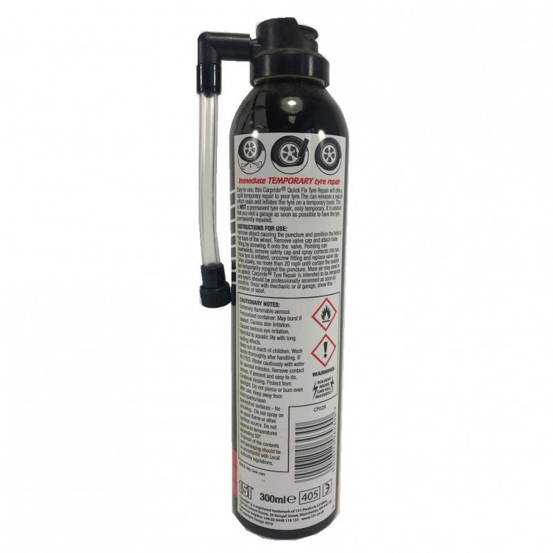 2x Car-Pride Quick Fix Tyre Repair Solution 300ml Emergency Flat Tyre Sealing & Inflation Formula for Cars, Motorcycles & Light Vehicles