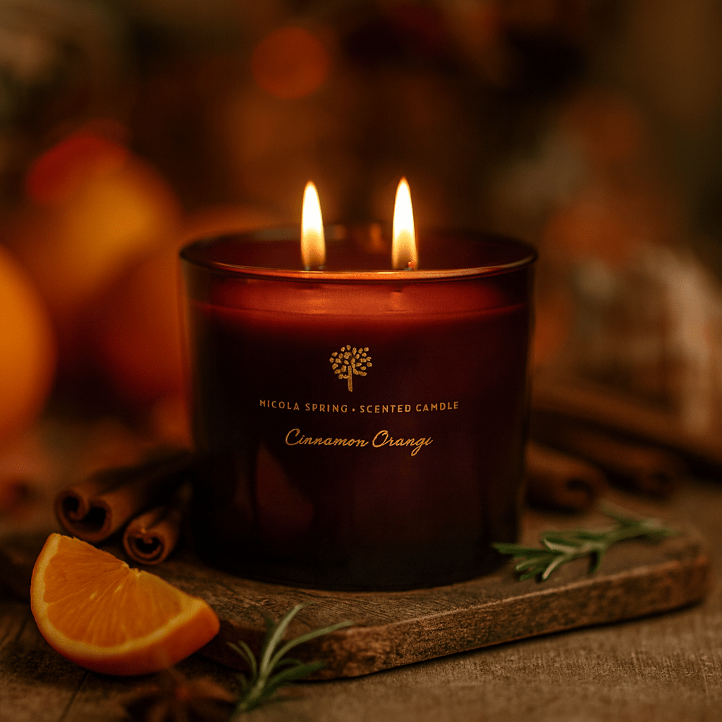 Nicola Spring Scented Candle - 130g/350g - Natural Soy Wax Candles Relaxing Fragrance Gift Set Aromatherapy Candle