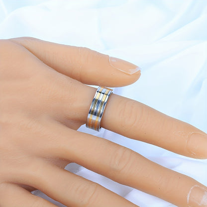 20pcs/Lot Stripe Waterproof Fashion High Quality Rings for Men