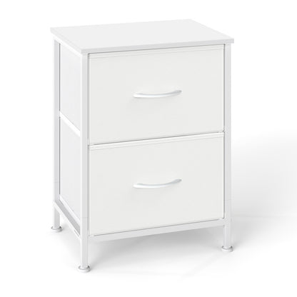 Nightstand with 2 Non-Woven Fabric Drawers, Chest of Drawers for Bedroom, Closet