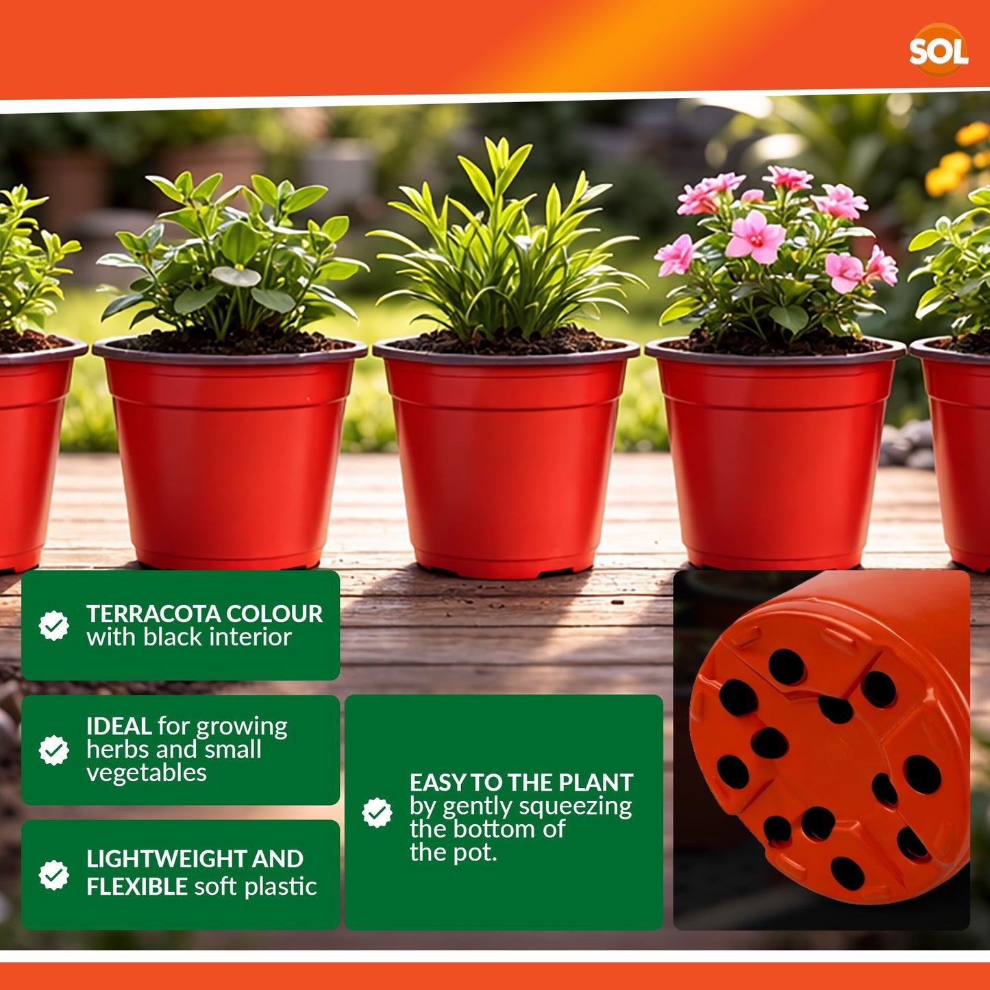 80 Pack Plastic Plant Pots 10cm | Nursery Pots Bulk Seedling Pots Plant Starter Pots Small Garden Pots for Indoor Outdoor Gardening
