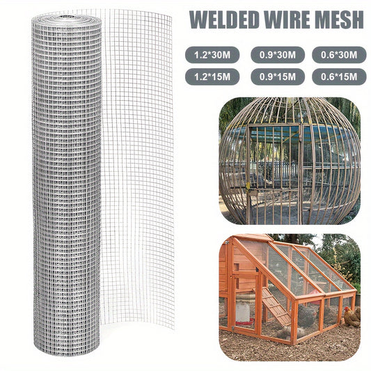 30m One Roll Of Width Galvanised Welded Mesh Wire Iron Netting Fence Aviary Rabbit Hutch Chicken Coop Chicken Coop Garden Pet Enclosure Tree Protection for Indoor Or Outdoor Perfect Holiday Gift