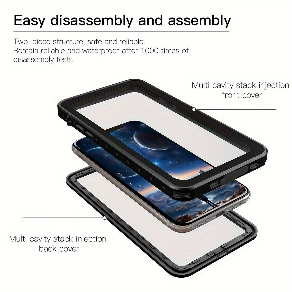 Waterproof Case For iPhone X XR XS Max 360° Full Body Protection Shockproof Dustproof Snowproof Drop proof Built-in Screen Protective Phone Case