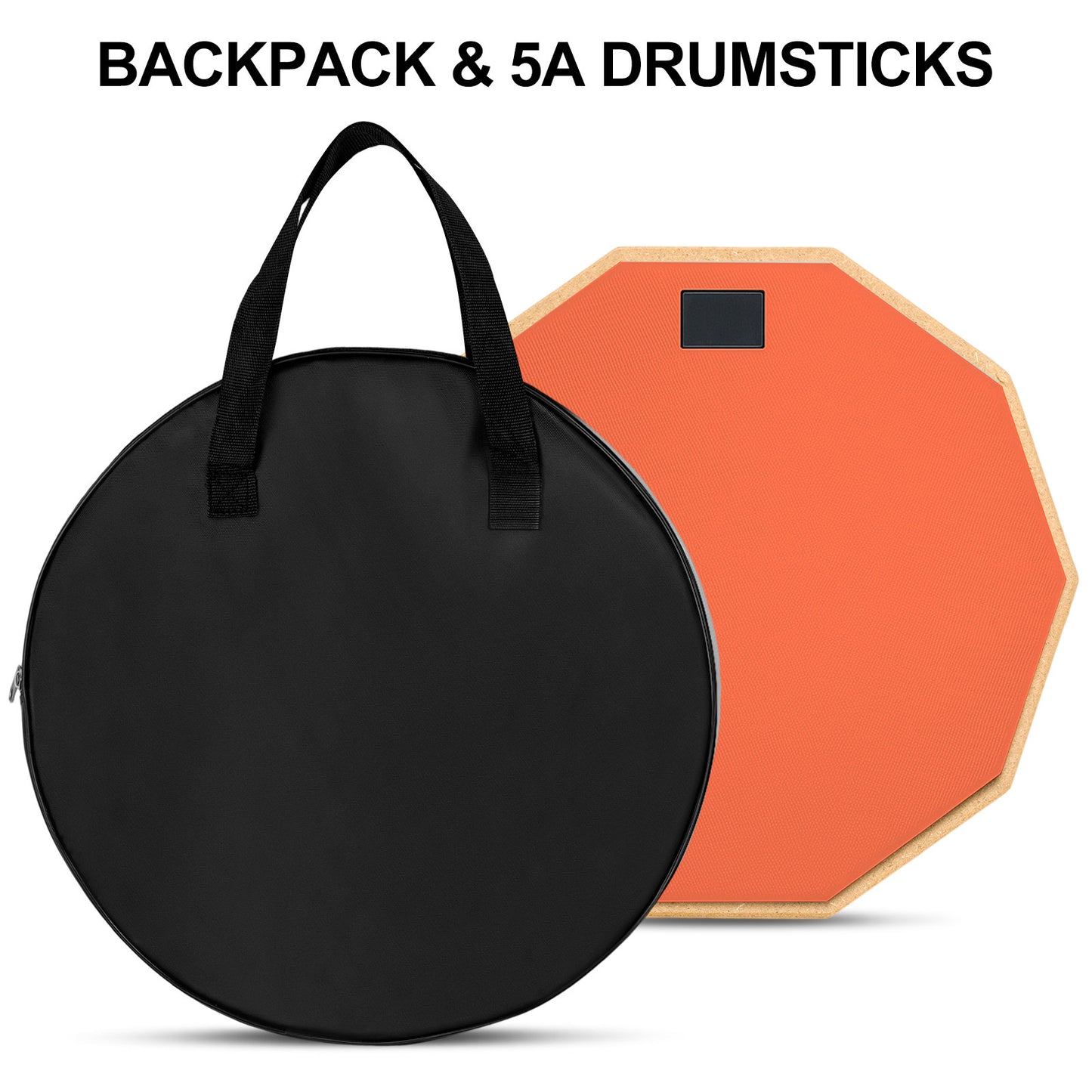 Drum Pad, 6-Inch Double Sided Drum Practice Pad with Stand Silent Snare Drum Training Kit